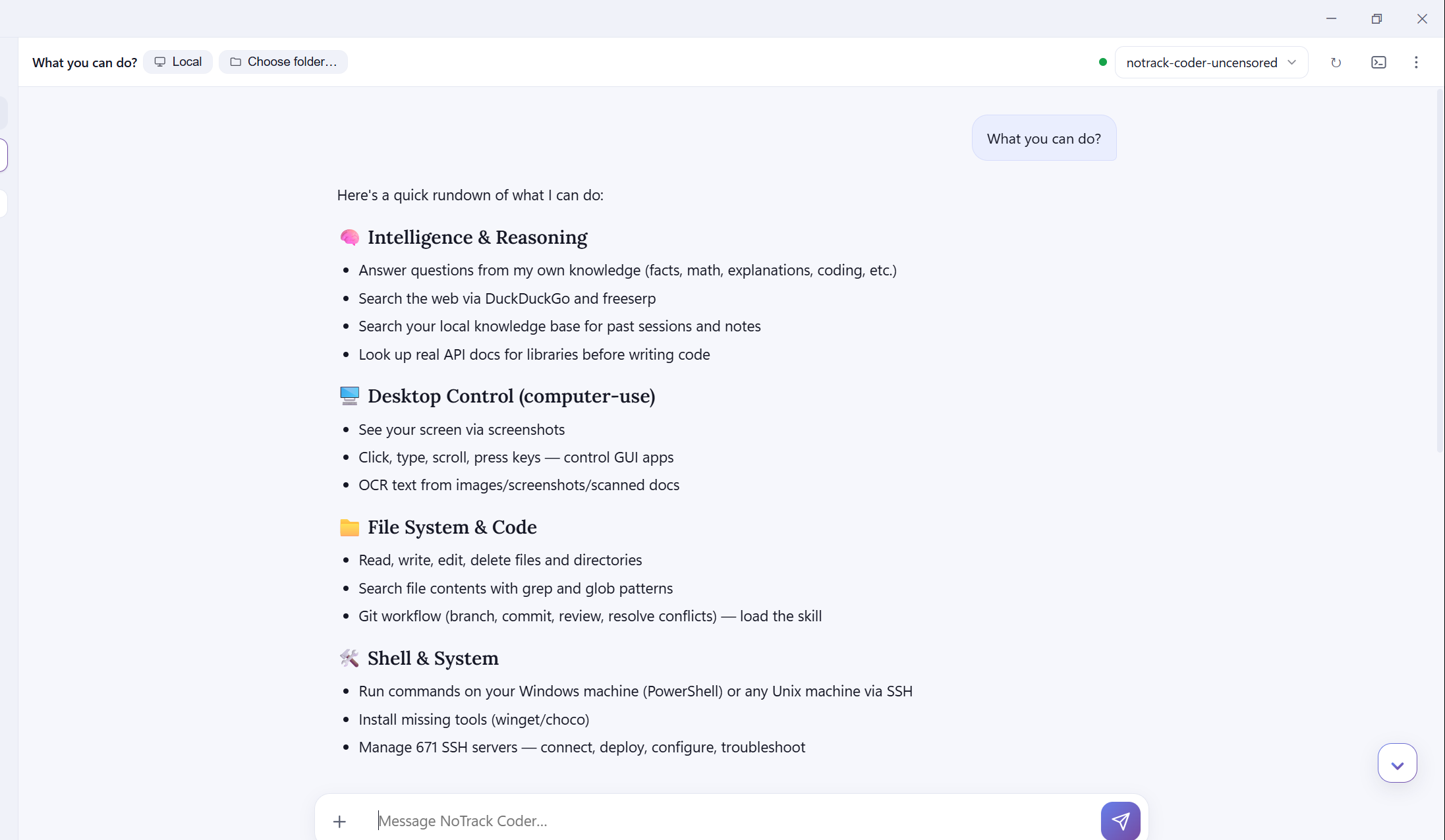 Shared reference: a coding workspace for inspecting project context. Final software may differ.